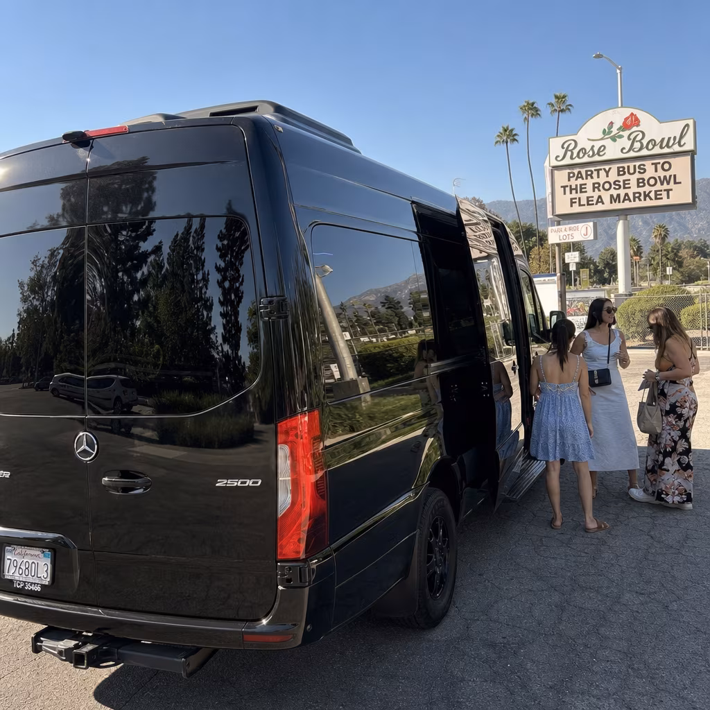 Party Bus to the Rose Bowl Flea Market