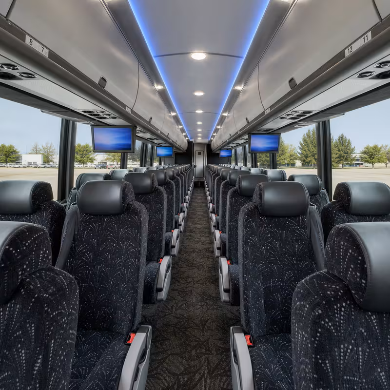 40-56 Passenger Charter Bus Interior