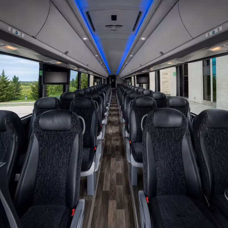 40-56 Passenger Charter Bus Interior