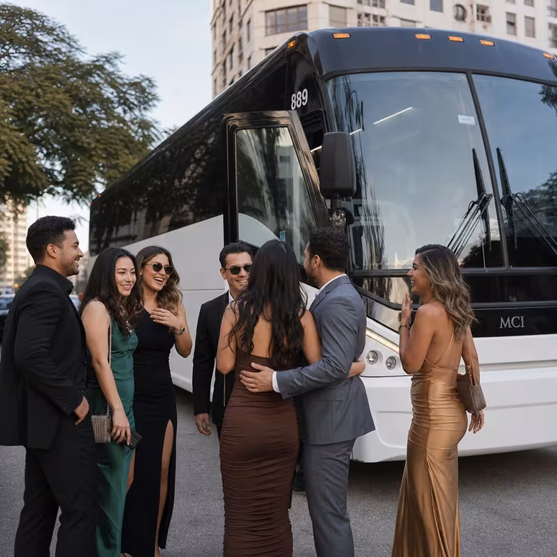 Passengers loading luggage while boarding an Pasadena group shuttle