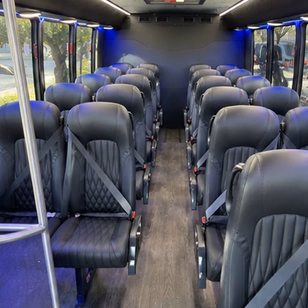 Pasadena Corporate Transportation party bus interior