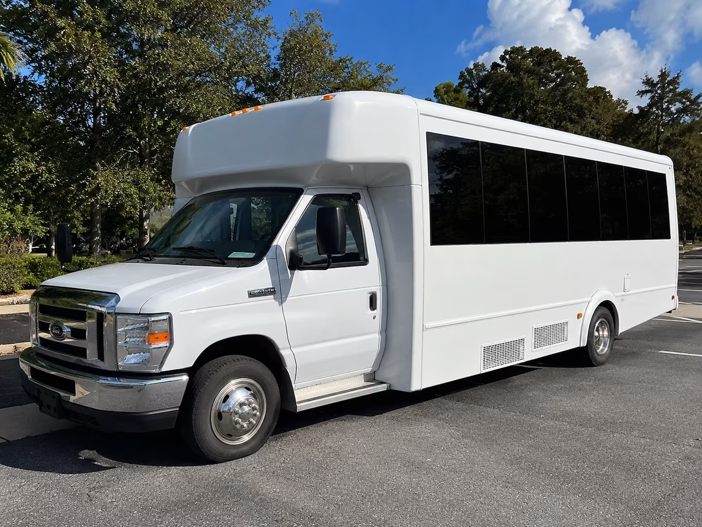 Pasadena Private Event Transportation party bus exterior