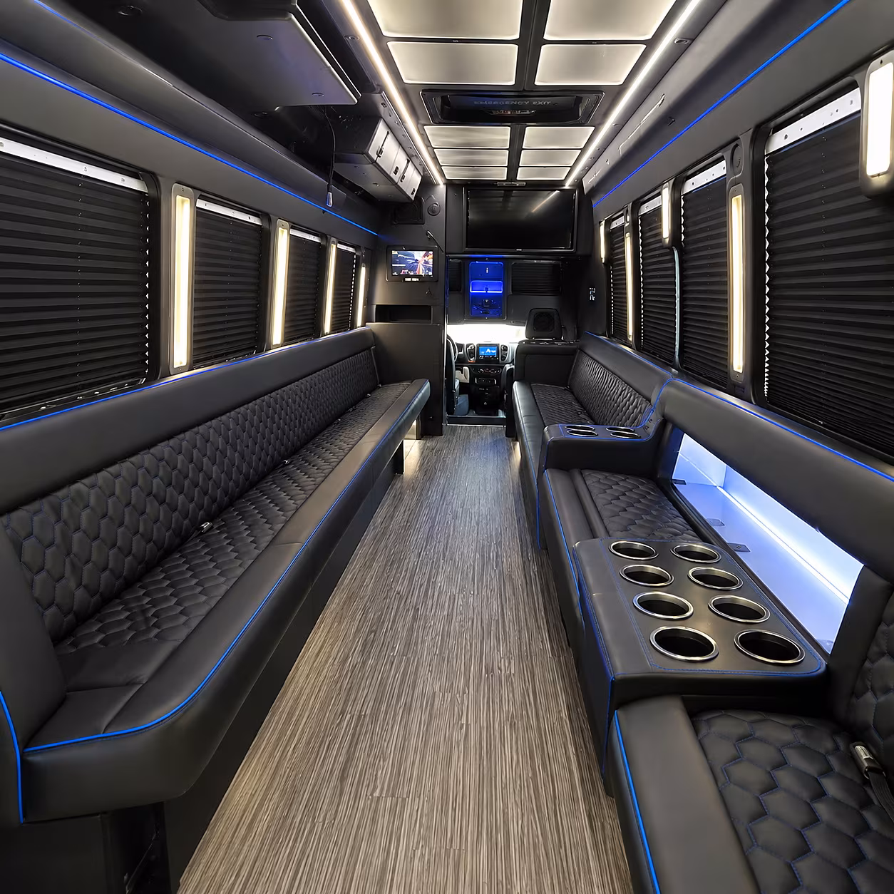 Pasadena Private Event Transportation onboard seating