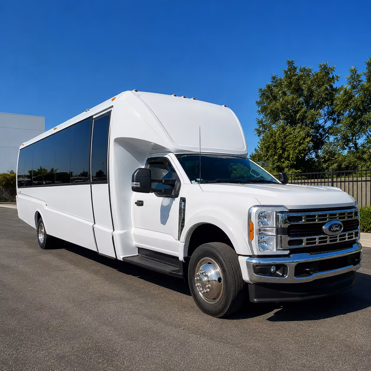 Pasadena School Event Transportation party bus exterior