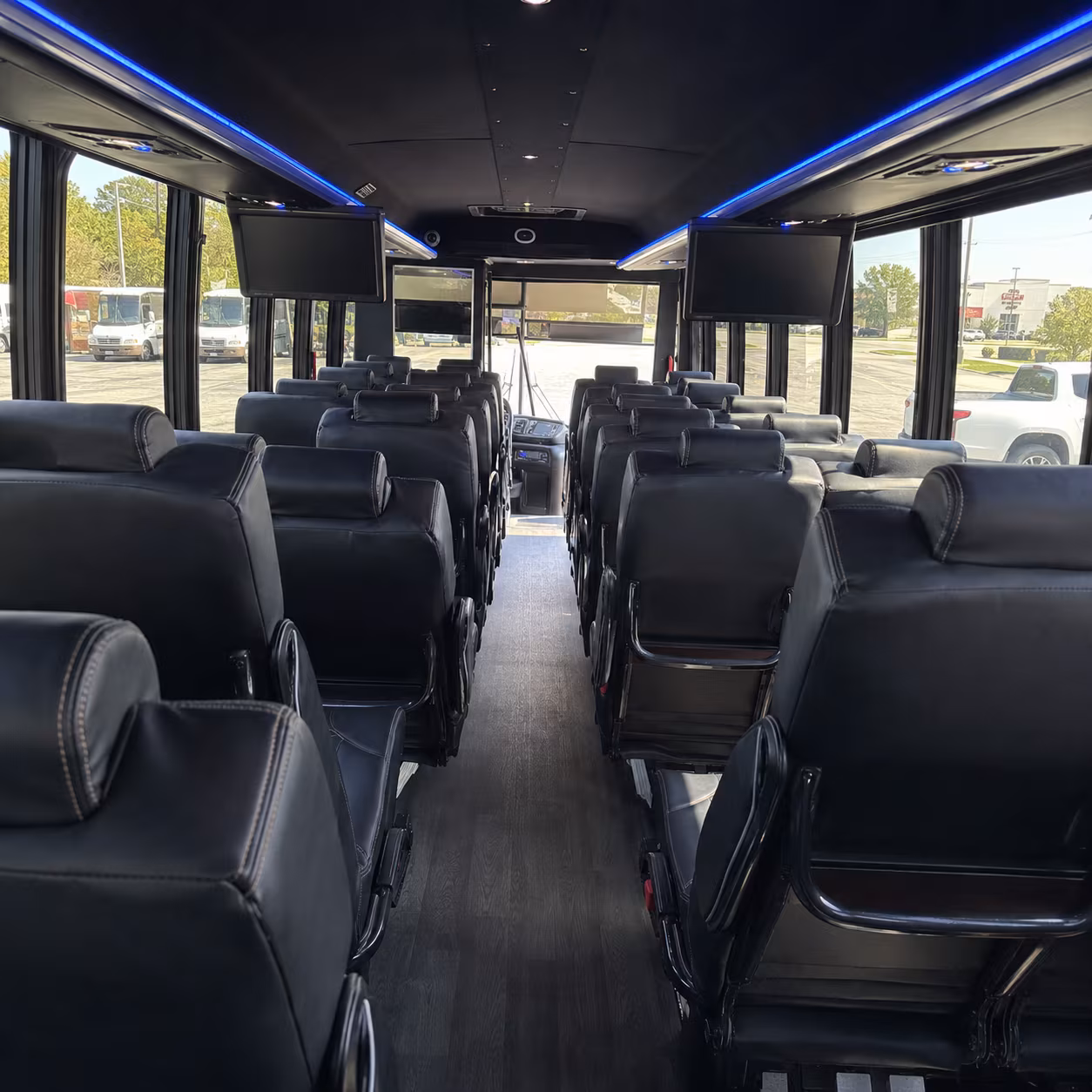 Pasadena School Event Transportation party bus exterior