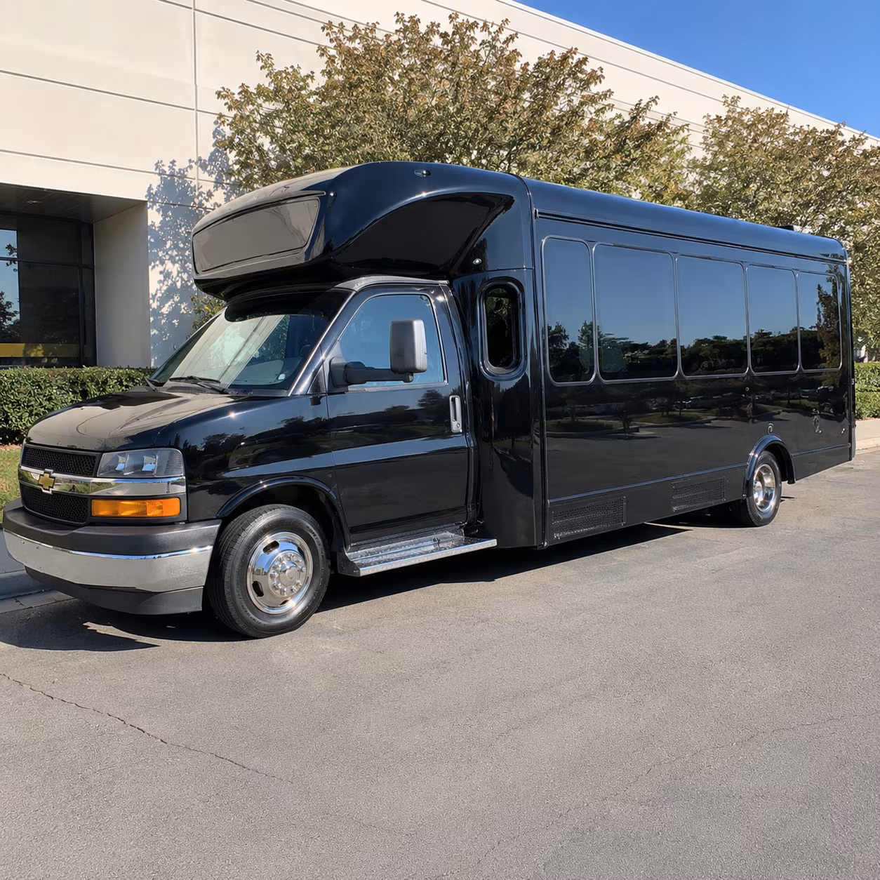 Pasadena Sporting Event Transportation party bus exterior