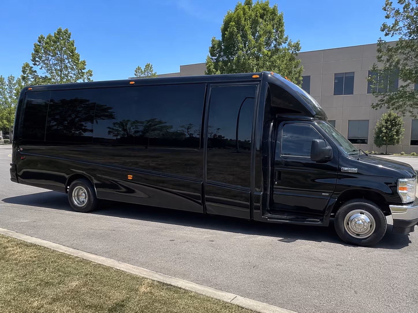 Pasadena Wedding Transportation party bus exterior