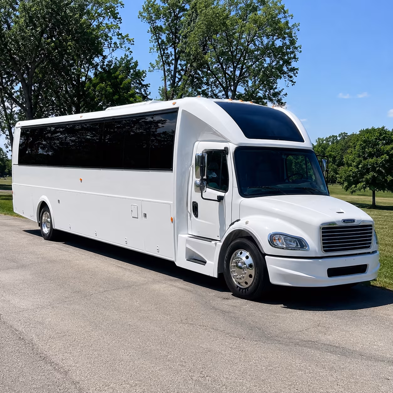Pasadena Wedding Transportation party bus exterior