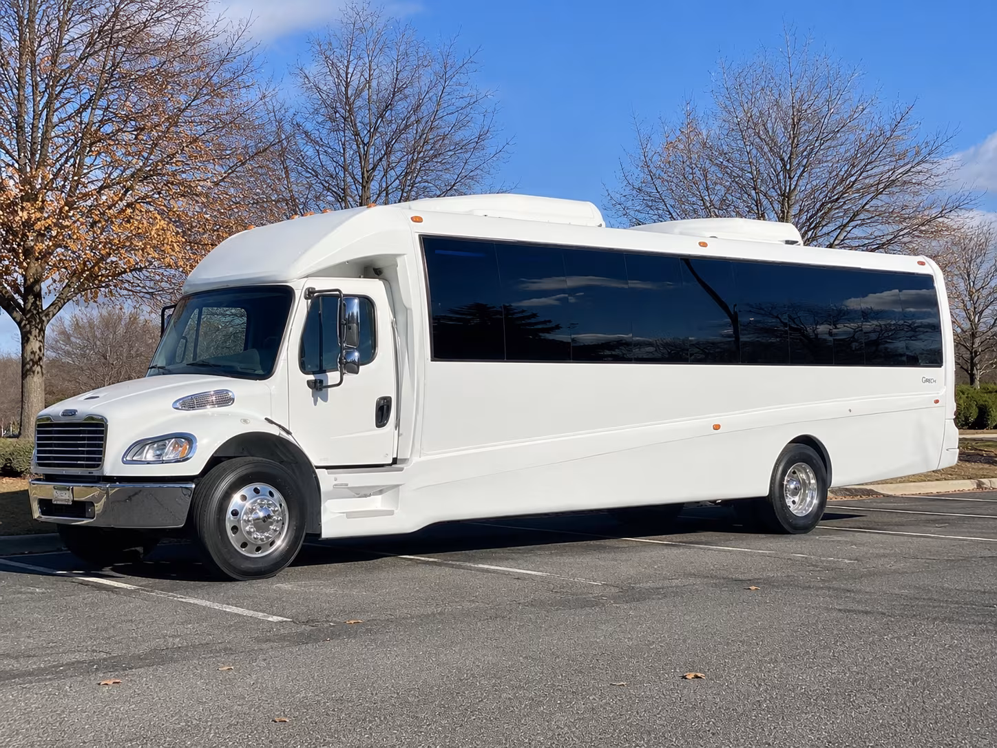 Pasadena Wedding Transportation party bus exterior