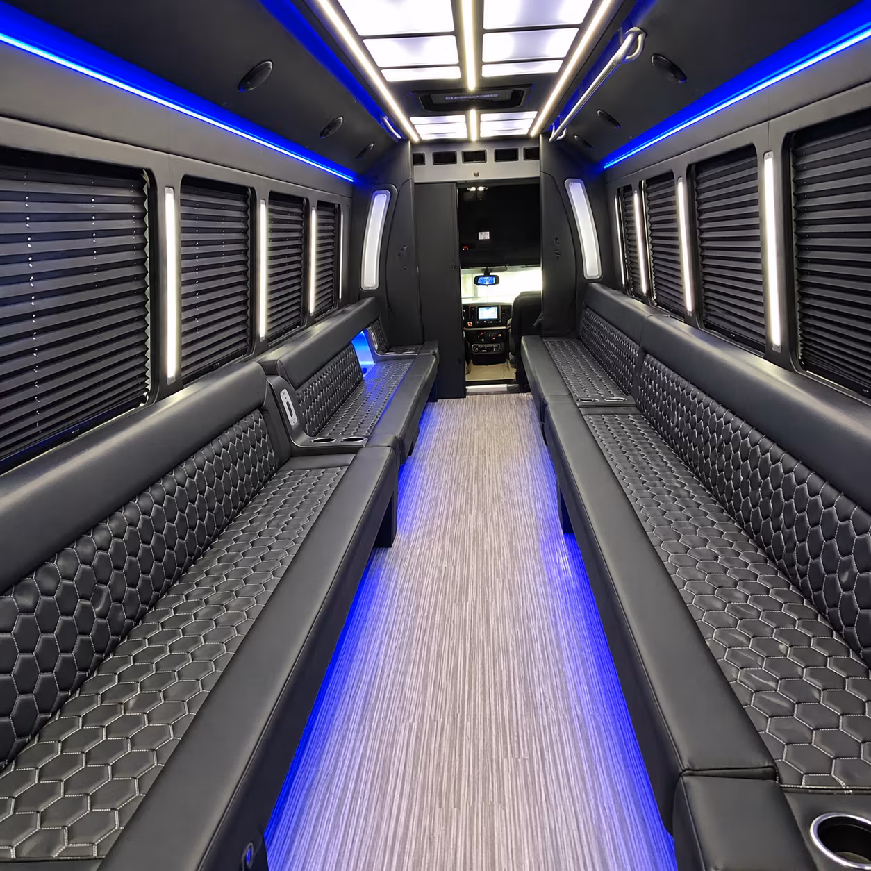 Pasadena Wedding Transportation onboard seating