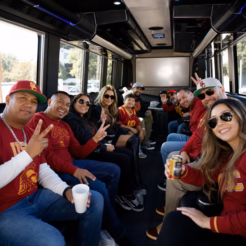 Pasadena Sporting Event Transportation fleet vehicle