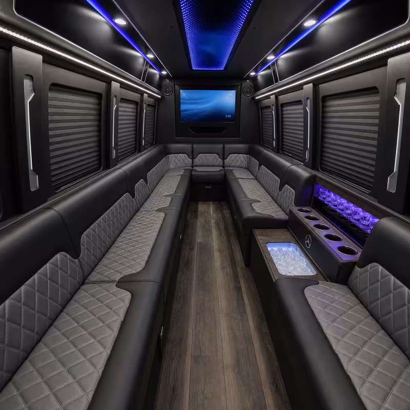 14 Passenger Sprinter Limo Interior