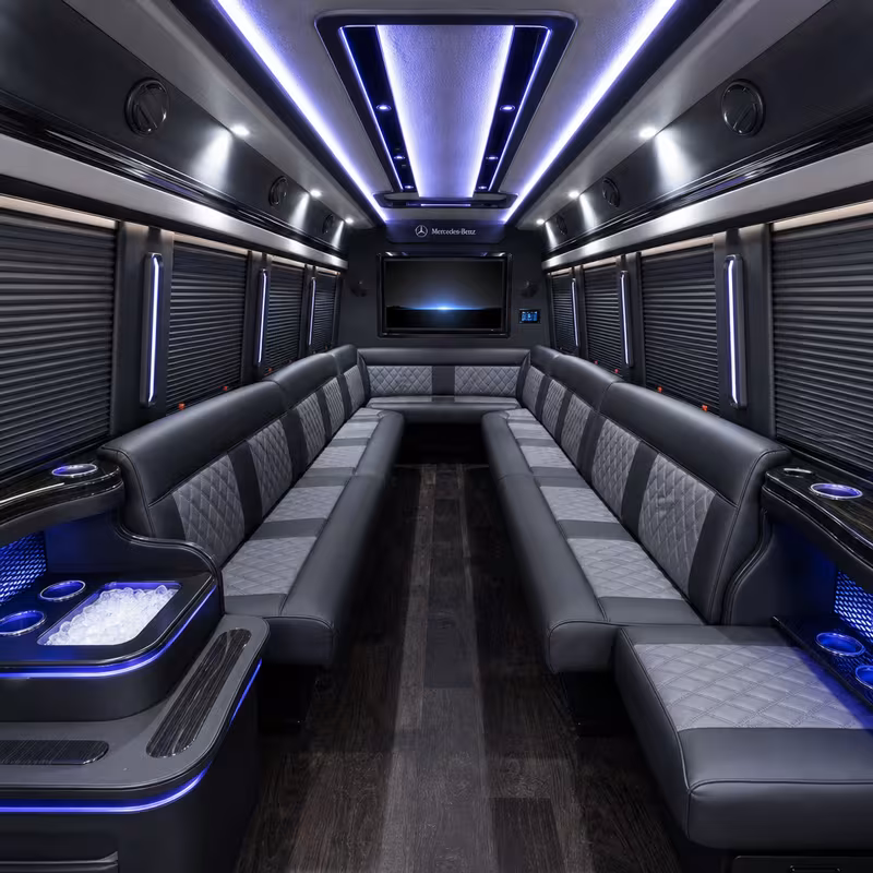 14 Passenger Sprinter Limo Interior